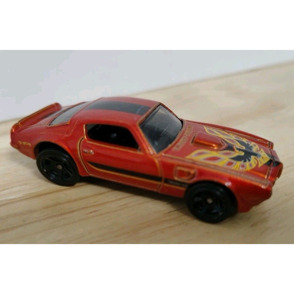 Hot Wheels 2011 Pontiac Firebird 1973 1/64 Diecast Orange Black Flames V5304